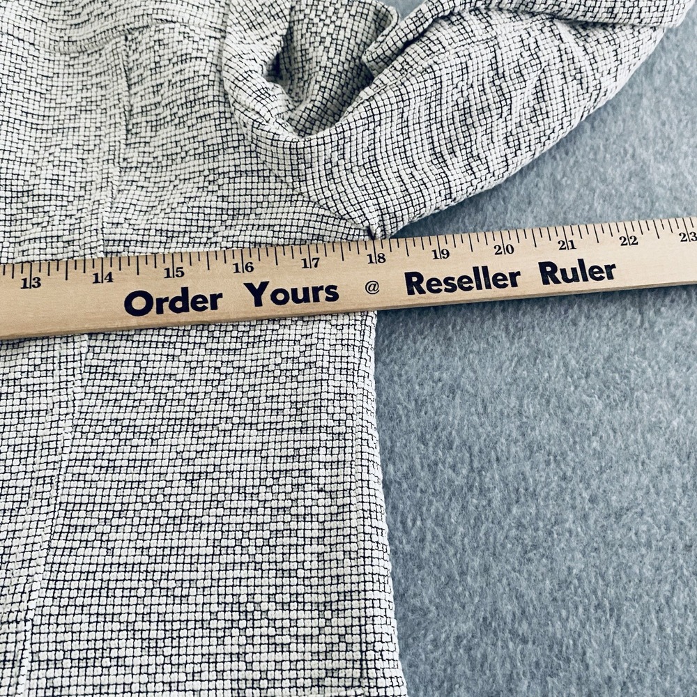 Banana Republic Jacquard Moto Jacket Womens 8P White Textured Stretch Petites - Picture 14 of 16